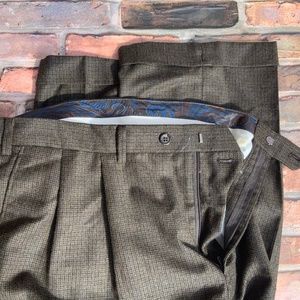 Men’s Lauren Ralph Lauren brown plaid wool trousers